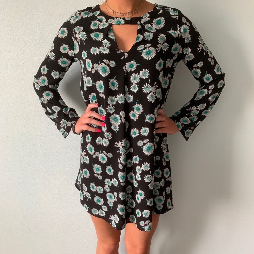 long sleeve floral dress